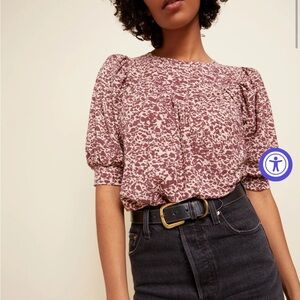 Nation Floral Puff Sleeve Top - Pink